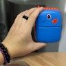 Термопринтер черно-белый цвет печати, Bluetooth, USB-кабель, 14 рулонов термобумаг, инструкция, маркеры (голубой)