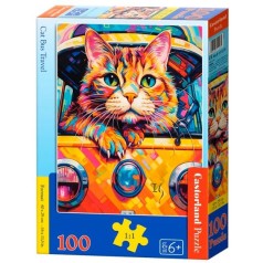 Пазлы "Путешествие на кошачьем автобусе" 100 элементов