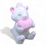 Мягкая игрушка "Котик с сердечком", 40 см, белый