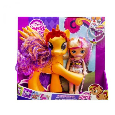 Набір "Dream Horse: конячка та лялька-поні" (помаранчева)