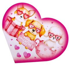 Открытка поздравительная "Валентинка" 15,1х8,2 см.