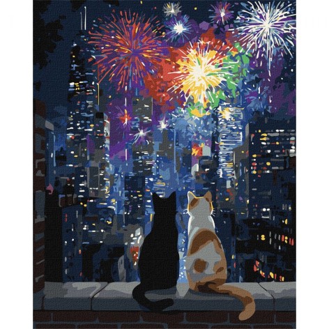 Набор для росписи по номерам "Ночное свидание" 40х50см