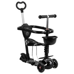 Самокат с ручкой 5в1 "Best Scooter", черный