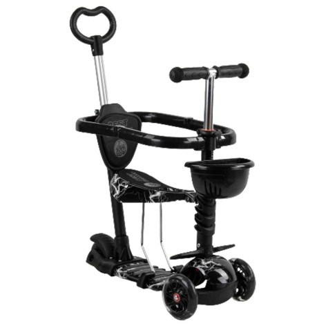 Самокат с ручкой 5в1 "Best Scooter", черный