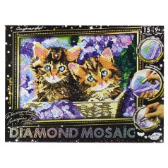 Алмазная живопись "DIAMOND MOSAIC. Котики"