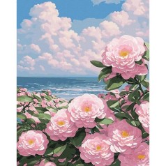 Картина по номерам "Розы у моря" 40х50 см