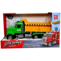 Машина самоскид, інерційна, озвучена, зі світлом, в коробці (29,5x11x17,5 см)