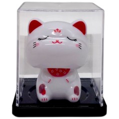 Фигурка-качалка "Кот Удачи" на солнечной батарее 6 см (ВИД 1)