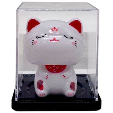 Фигурка-качалка "Кот Удачи" на солнечной батарее 6 см (ВИД 1)