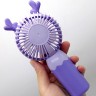 Вентилятор встроенный аккумулятор, USB-кабель (РОЗОВЫЙ)
