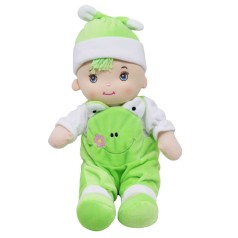 Мягкая кукла "Пупс в комбинезоне", зеленый