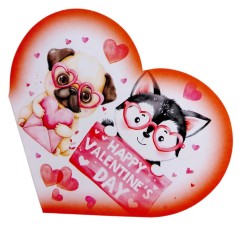 Открытка поздравительная "Валентинка" 15,1х8,2 см