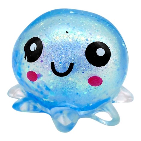 Антистресс жвачка-тянучка Осьминог 5,5 см (ГОЛУБОЙ)