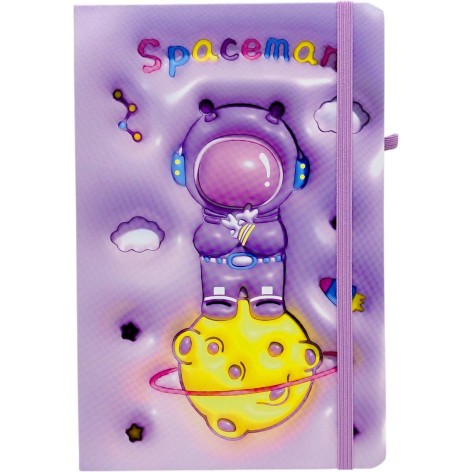Блокнот "SPACEMAN" твердый переплет, А5 (СИРЕНЕВЫЙ)