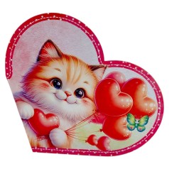 Открытка поздравительная "Валентинка" 17,3х9.4 см (10 штук в упаковке)