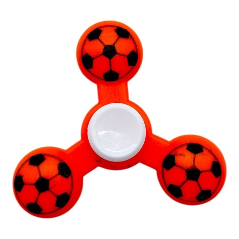 СпІнер обʼємний футбольний мяч (ПОМАРАНЧЕВИЙ)