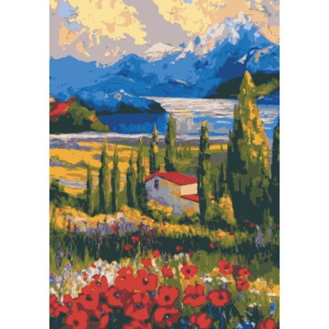 Набір для розпису "Далекі гори" 28x40