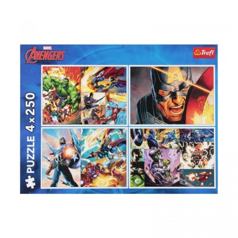 Пазлы - (4х250 элм.) - "Героические дни"/Trefl