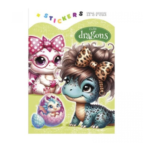 Раскраска 135 х 190мм. (CUTE DRAGONS)
