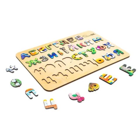 Дерев'яний сортер "Абетка з малюнками" нар. 42*28*1 см. Арта3-30273 PuzzleOk