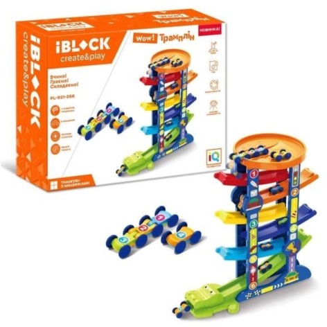 Трек IBLOCK 3 одинарные машинки, 1 тройная машинка, короб. 43,5*12*31 см