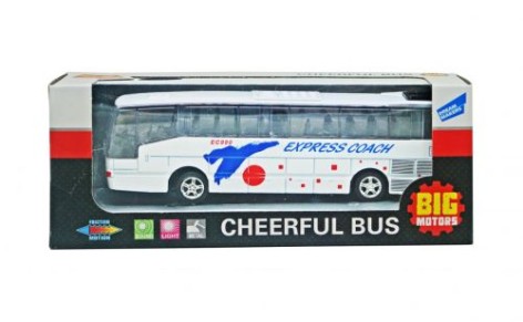 Уцінка. Автобус інерційний (білий) - пошкоджена упаковка