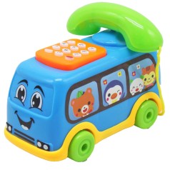 Музыкальная игрушка "Автобус-телефон", синий