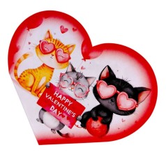 Открытка поздравительная "Валентинка" 15,1х8,2 см.