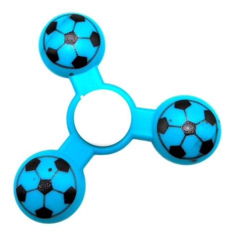СпІнер обʼємний футбольний мяч (БІРЮЗОВИЙ)