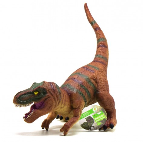 Динозавр гумовий "Тиранозавр", зі звуком (коричневий)
