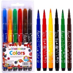 Фломастер - кисточка 6 цветов "Colors"