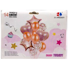 Шарики набор-букет 14 шт ENJOY TODAY (Бронзовый)