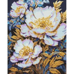 Набір з алмазною мозаїкою "Елегантні квіти" 40х50см