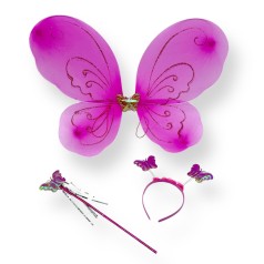 Крылья бабочки с обручем, палочка (МАЛИНОВАЯ)