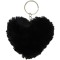 Брелок "Сердце" меховое, черное