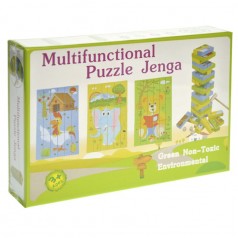 Деревянная джанга-пазл "Multifunctional Puzzle Jenga" (англ)