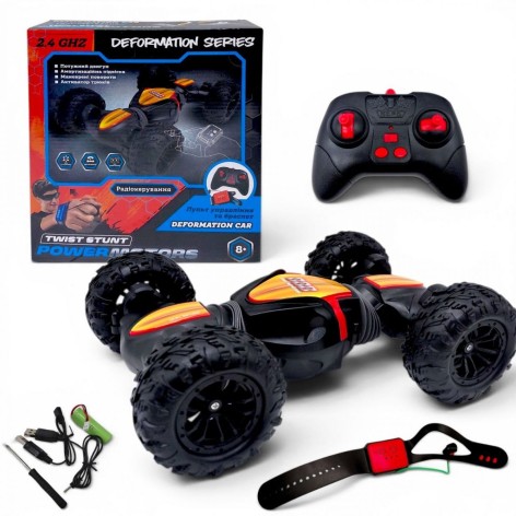 Машина на радиоуправлении "POWERMOTORS" (акум,2 пульта управления) в короб.26*29*8,5см (КРАСНЫЙ)