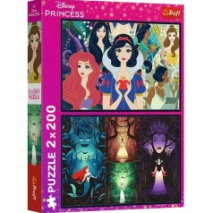 Пазлы - (2х200 эл) - "Волшебные принцессы"