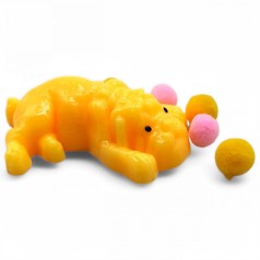 Жуйка-тягучка (таба сквіш) "Собачка", 8,5 см (жовта)