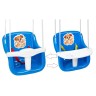 Качели "Веселый малыш" 2 в 1 стол + перемычка BAMSIC (Синий), наклейка может отличаться