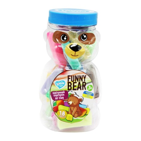 Набір для ліплення "Funny Bear" з повітряним пластиліном ТМ Lovin