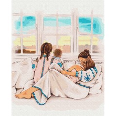Картина по номерам "Материнское тепло ©Алла Березовская" ★★★