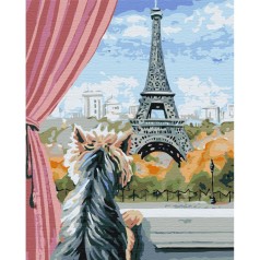 Картина по номерам "Париж из окна" ★★★