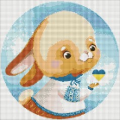 Алмазная мозаика "Зайченок " 40х40см