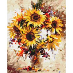 Картина за номерами "Натюрморт з соняшниками" 40x50 см