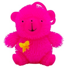 СИЛИКОНОВЫЙ МИШКА, СВЕТИТСЯ 9 см. (Розовый)