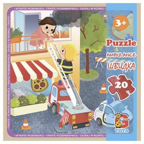 Пазлы ТМ "G-Toys" из серии "Транспорт", 20 эл.