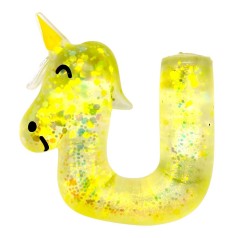 Антистресс жвачка-тянучка "Алфавит" 9 см (ЖЕЛТАЯ)