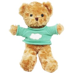 Мягкая игрушка медвежонок в зеленом 30см