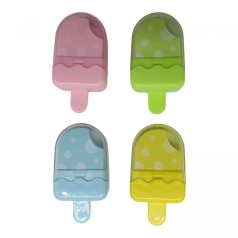 Резинка цветная в футляре "Мороженое" 16 шт. цена за упаковку